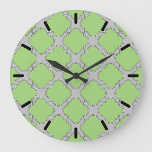 Grande Horloge Ronde Quatrefol vert