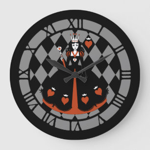 Grande Horloge Ronde Queen Of Hearts