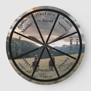 Grande Horloge Ronde Qui se soucie du jour où vous êtes à la retraite ?