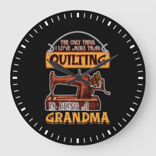 Grande Horloge Ronde Quilter Coudre Quilt Grandma Cadeau pour Quilter