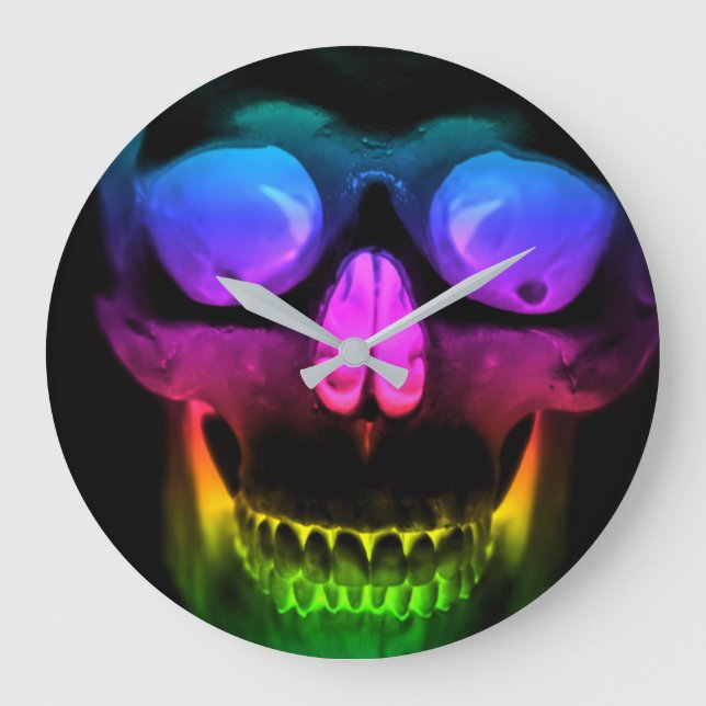 Grande Horloge Ronde Rainbow Glowing Skull (Recto)