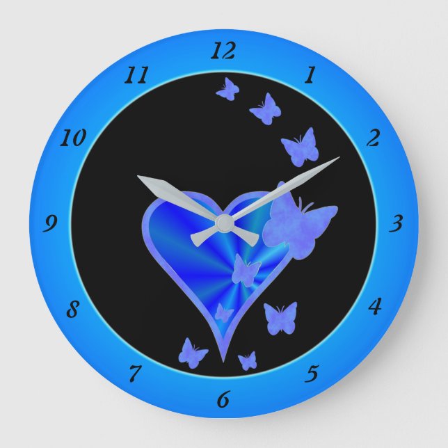 Grande Horloge Ronde Rainbow heart and Butterfly (Recto)