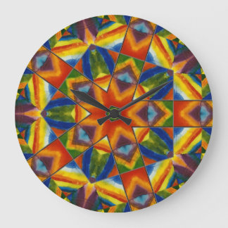 Grande Horloge Ronde Rainbow Kalaidoscope