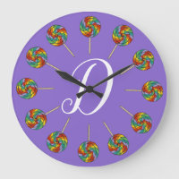 Rainbow Lollipop Candy Lolly Purple Initial