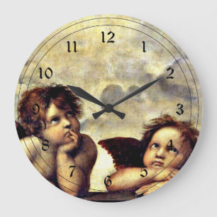 Grande Horloge Ronde Raphael : Putti, Détail de la Vierge Sixtine