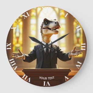 Grande Horloge Ronde Raptor Velociraptor Imaginaire mignon