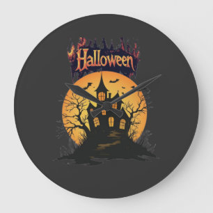 Grande Horloge Ronde Ravages de Halloween / Saison effrayante