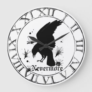 Grande Horloge Ronde Raven Nevermore