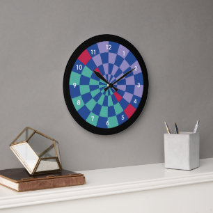 Grande Horloge Ronde Rayonnement Mosaïque