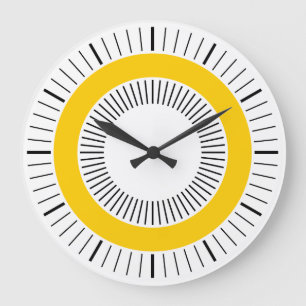 Grande Horloge Ronde Rayons concentriques - Ambre