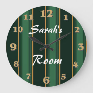 Grande Horloge Ronde Rayures