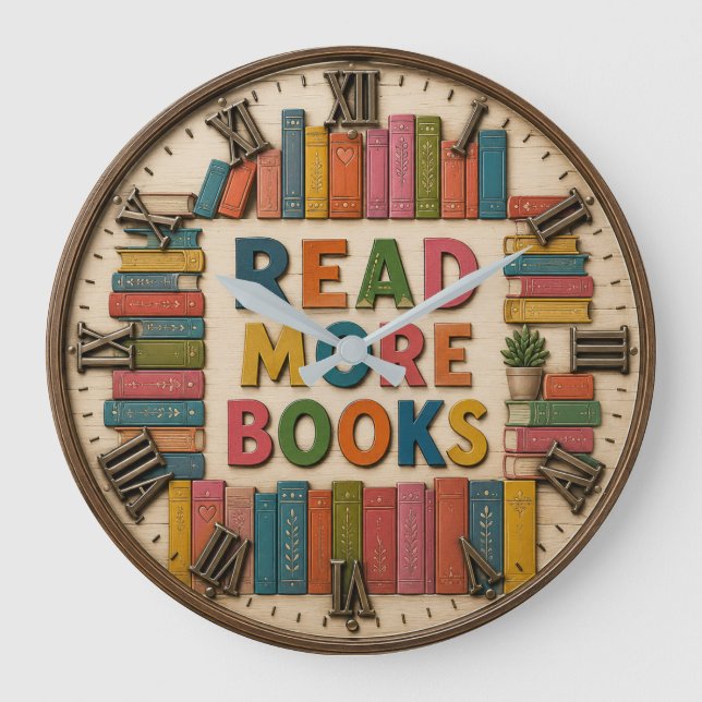Grande Horloge Ronde Read More Books Reading Classroom  (Recto)