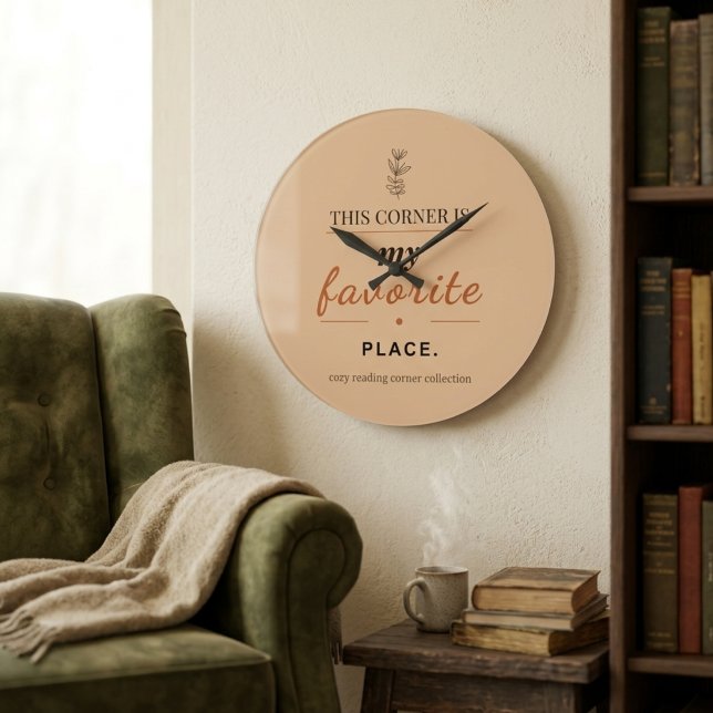 Grande Horloge Ronde Reading Corner Analogue Wall Clock (Créateur téléchargé)