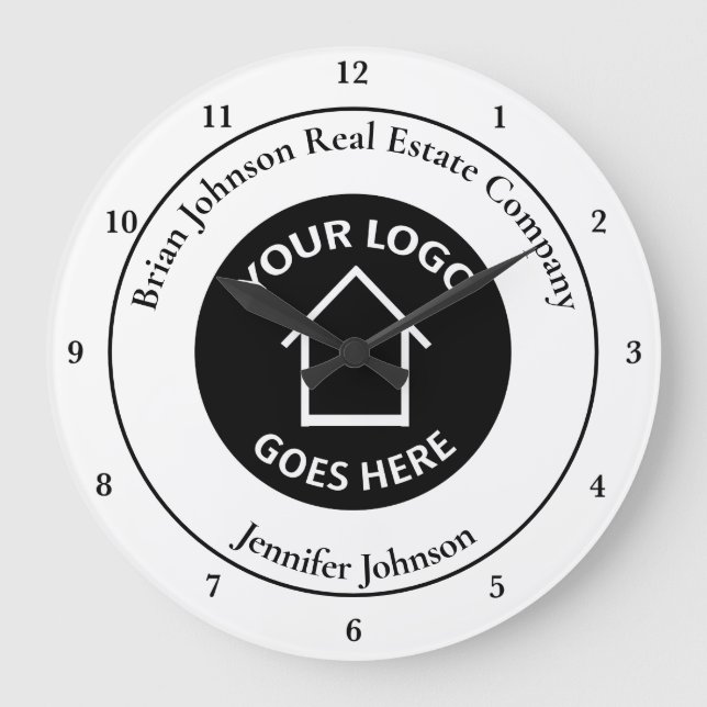 Grande Horloge Ronde Real Estate Company Add Your Logo Custom Office (Recto)