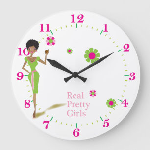 Grande Horloge Ronde Real pretty girls clock