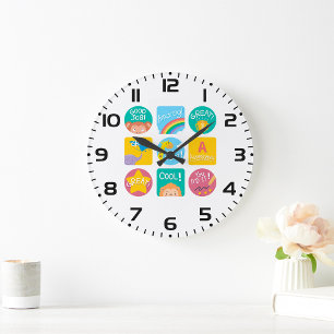 Grande Horloge Ronde Réalisation des Étiquettes