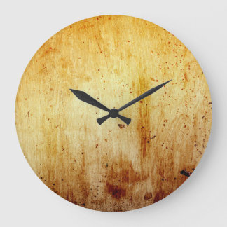 Grande Horloge Ronde Réalité déroutée : Texturé Vintage esthétique