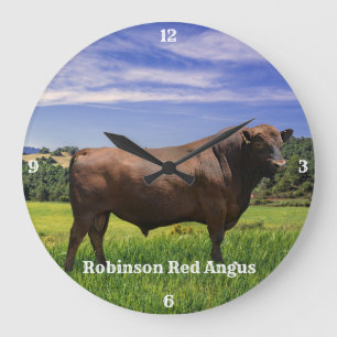Grande Horloge Ronde Red Angus Bull