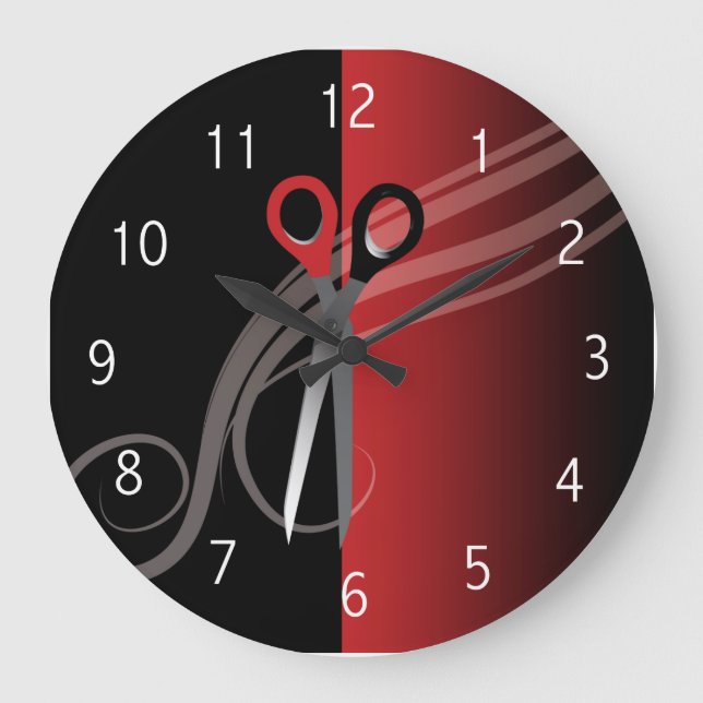 Grande Horloge Ronde Red & black hair Clock (Recto)