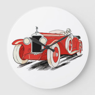Grande Horloge Ronde Red Classic Roadster