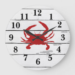 Grande Horloge Ronde Red Crab