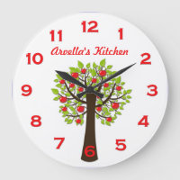 Red Delicious Apple Tree Personalized Wall Clock