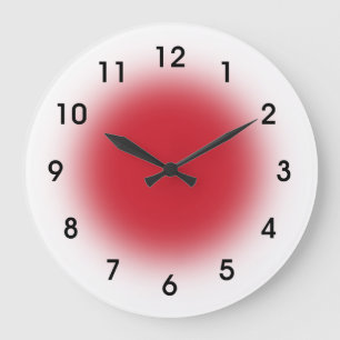 Grande Horloge Ronde Red Faced Kitchen Clock from Youbeaut Designs.