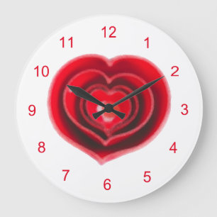 Grande Horloge Ronde Red Heart Oil