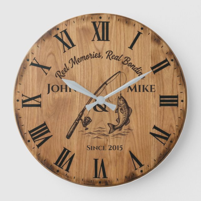 Grande Horloge Ronde Reel Memories Real Bonding | Custom Fishing  (Recto)