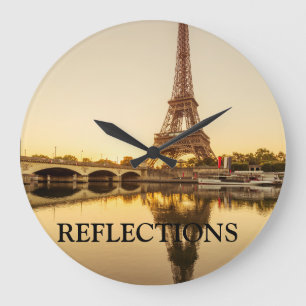 Grande Horloge Ronde Réflexions Eiffel