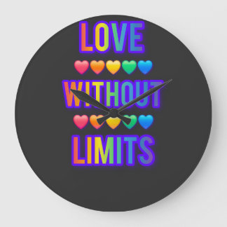 Grande Horloge Ronde Regardez l'amour ❤️ sans limites .Jour de la Saint