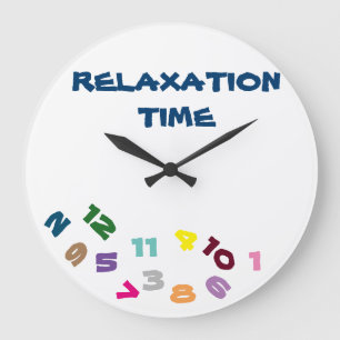 GRANDE HORLOGE RONDE ****RELAXATION TIME***" FUN WITH THIS COOL CLOCK