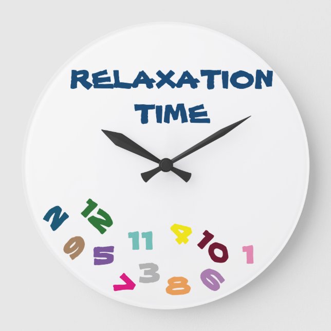 GRANDE HORLOGE RONDE ****RELAXATION TIME***" FUN WITH THIS COOL CLOCK (Recto)