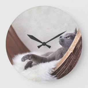 Grande Horloge Ronde Relaxed Cat