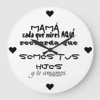 Grande Horloge Ronde Reloj de pared dia de la madre
