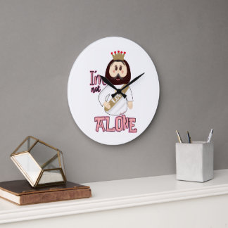 Grande Horloge Ronde Reloj de pared I´m not alone - Nissi Holy