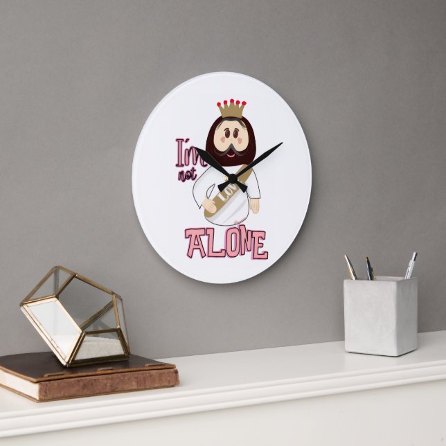 Grande Horloge Ronde Reloj de pared I´m not alone - Nissi Holy (Bureau)
