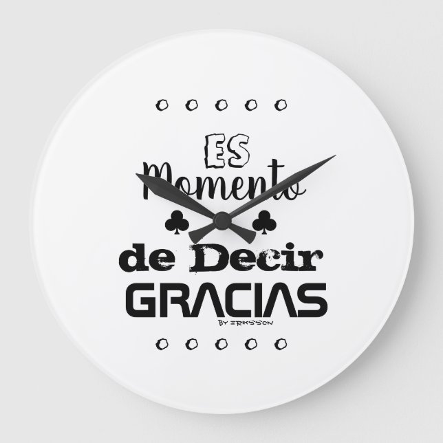 Grande Horloge Ronde Reloj de pared Motivacional (Recto)