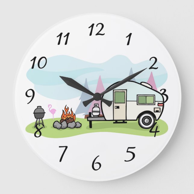 Grande Horloge Ronde Remorque de Camper (Recto)
