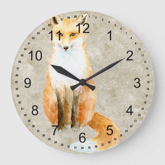 Grande Horloge Ronde Renard doux (Recto)
