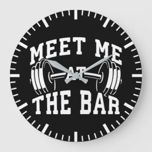 Grande Horloge Ronde Rencontrez-Moi Au Bar - Gym Workout Motivational
