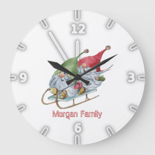 Grande Horloge Ronde Rennes de Noël adorables et fantaisistes