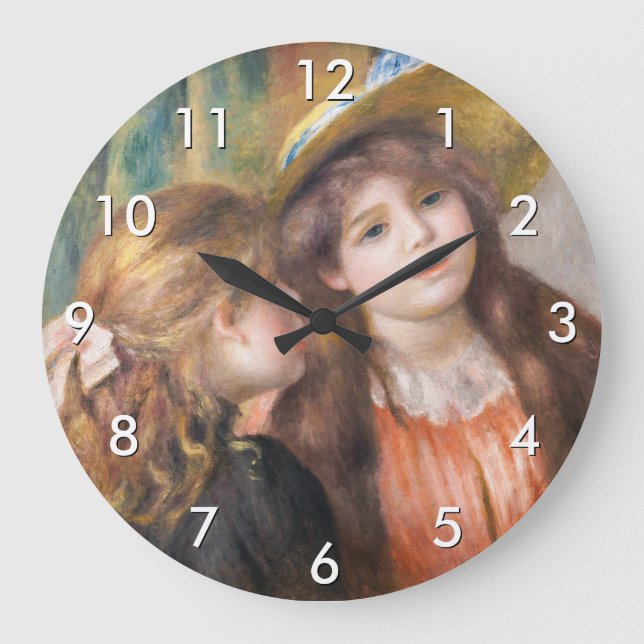 Grande Horloge Ronde Renoir - Portrait of Two Little Girls (Recto)