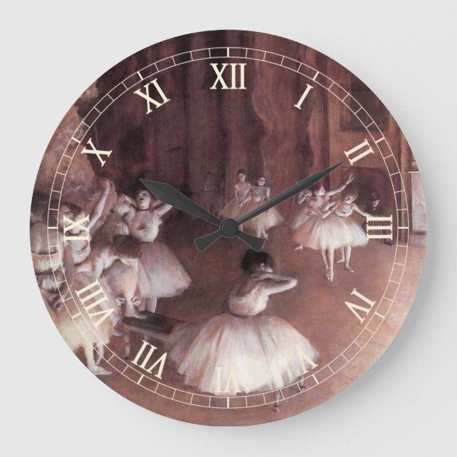 Grande Horloge Ronde Répétition de ballet sur scène par Edgar Degas (Recto)