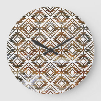 Grande Horloge Ronde Répétition géométrique, arrière - plan texturé