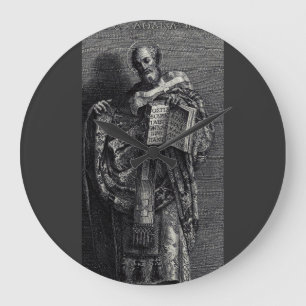 Grande Horloge Ronde Représentation graphique de saint Athanase d'Alexa