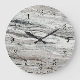 Grande Horloge Ronde Représentation naturelle du marbre en pierre