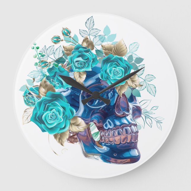 GRANDE HORLOGE RONDE REQUIEM DE FLEUR BLEUE (Recto)