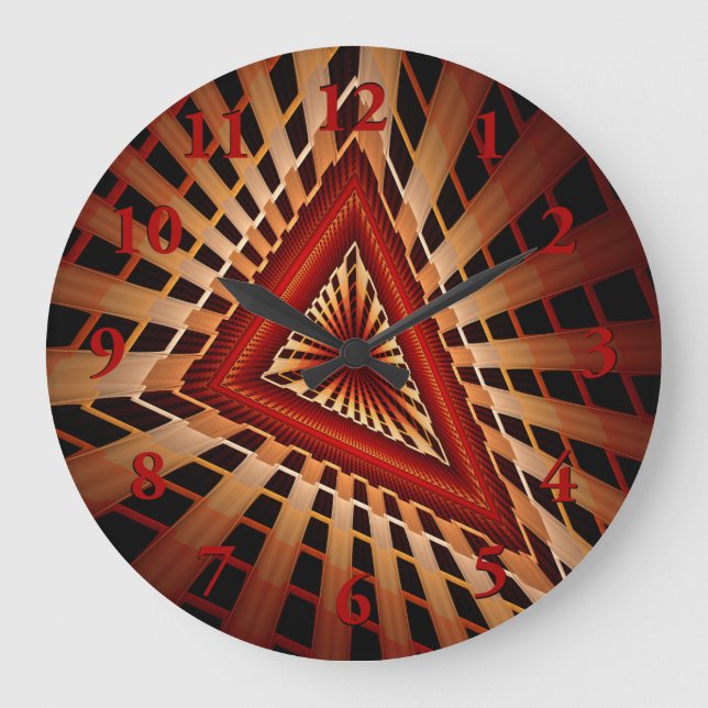 Grande Horloge Ronde Réseau d'Imaginaires 3D Conception graphique fract (Recto)
