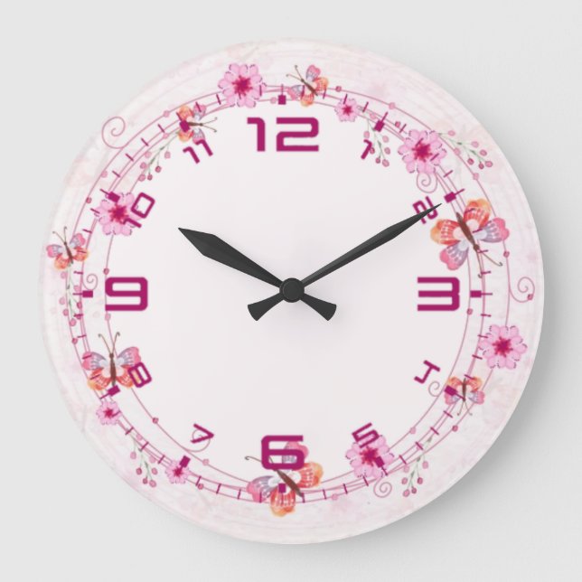 Grande Horloge Ronde Ressort rose (Recto)
